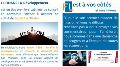 FL FINANCE & Développement publie son rapport de mission